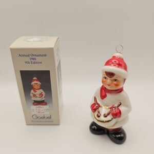 Vintage Goebel Porcelain Annual Ornaments 1986 9th Edition Drummer Boy w/ Box